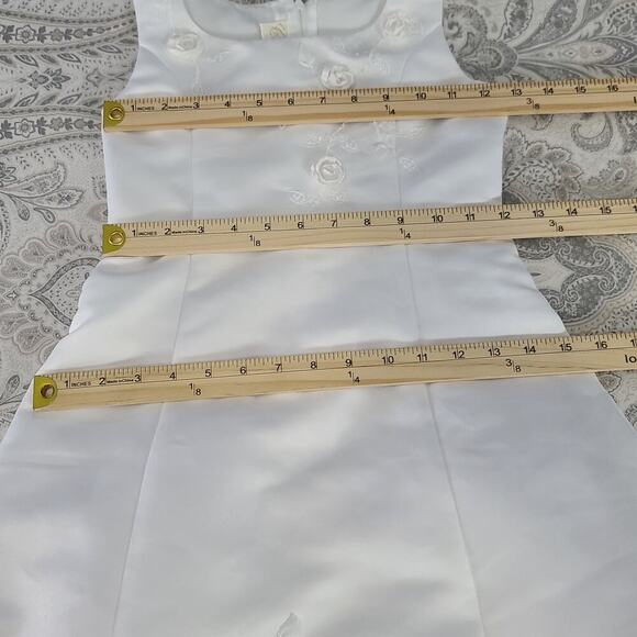 Cinderella embroidered & beaded flower girl party dress white Size 7 wedding - Picture 6 of 10